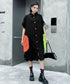 Neon Pocket Shirt Dress